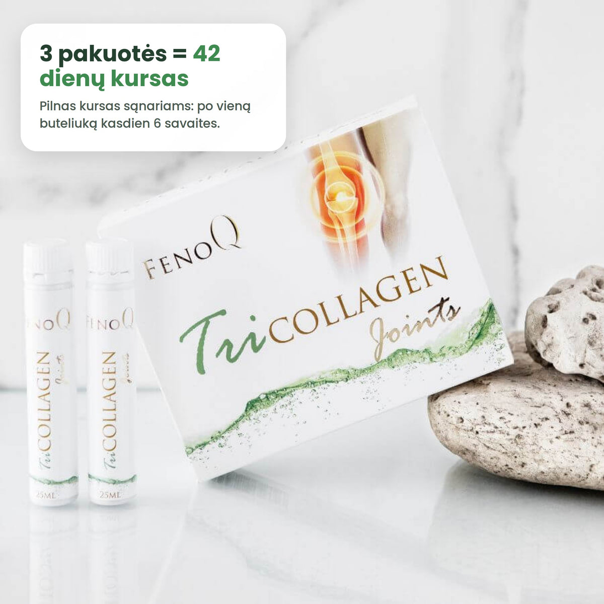 TriCollagen Joints 3 pakuotės – 42 dienų kursas sąnariams
