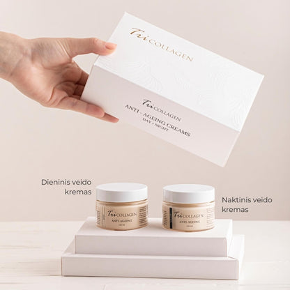 TriCollagen dieninis ir naktinis veido kremai