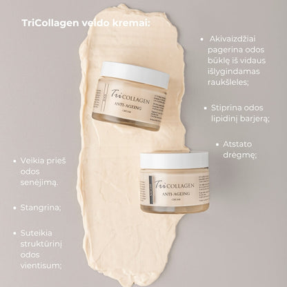 TriCollagen dieninis ir naktinis veido kremai