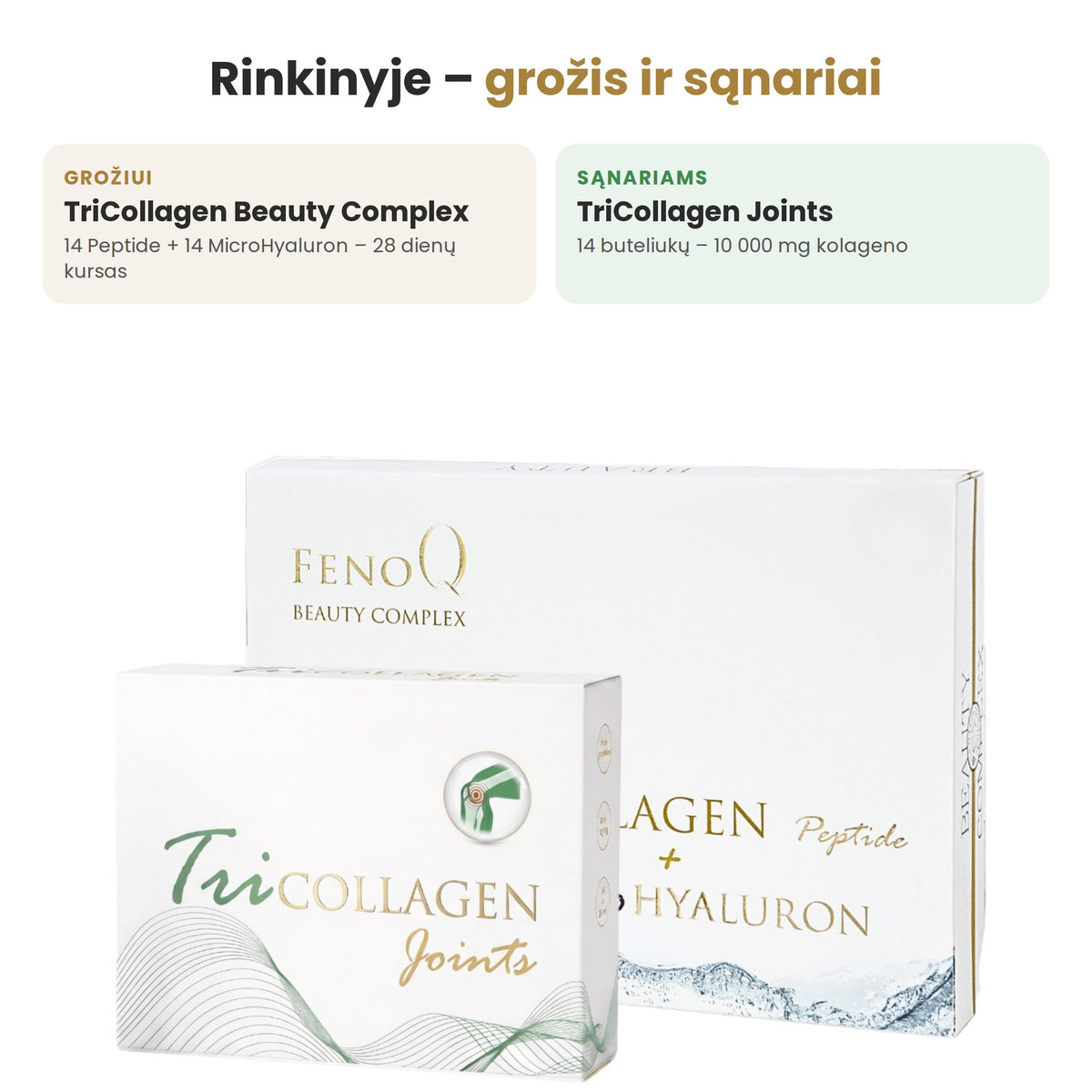 Rinkinyje: TriCollagen Beauty Complex ir TriCollagen Joints