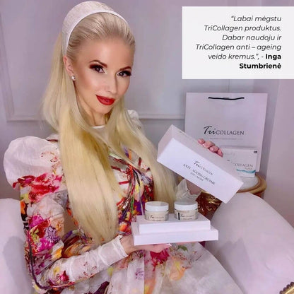 Inga Stumbriene rankose laiko trikollagen veido kremus
