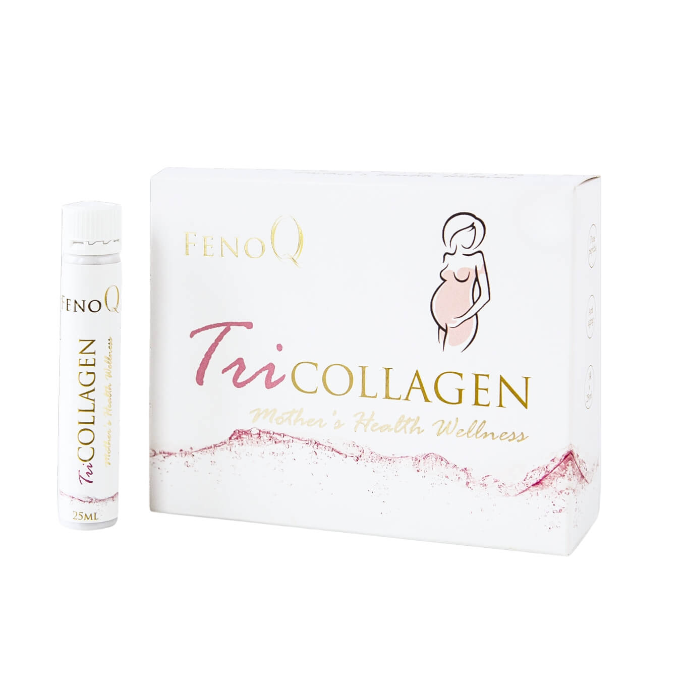 Tricollagen Mother's Health Wellness pakuote baltame fone