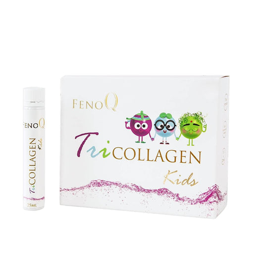 TriCollagen Kids pakuote baltame fone
